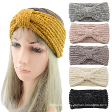 Bandeau fascia per capelli Braid knotted  sports headband ear protection headgear handmade Autumn Winter Thick hair accessories